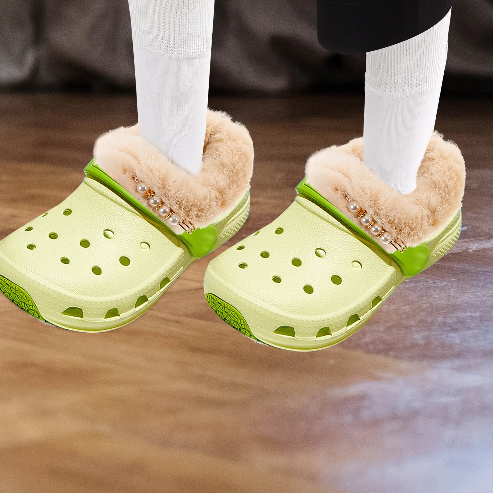 

1Pair Winter Hole Shoe Inserts Size 42-43 Thick Soft Detachable Warm Liners Cozy Shoe Liners for Winter Footwear