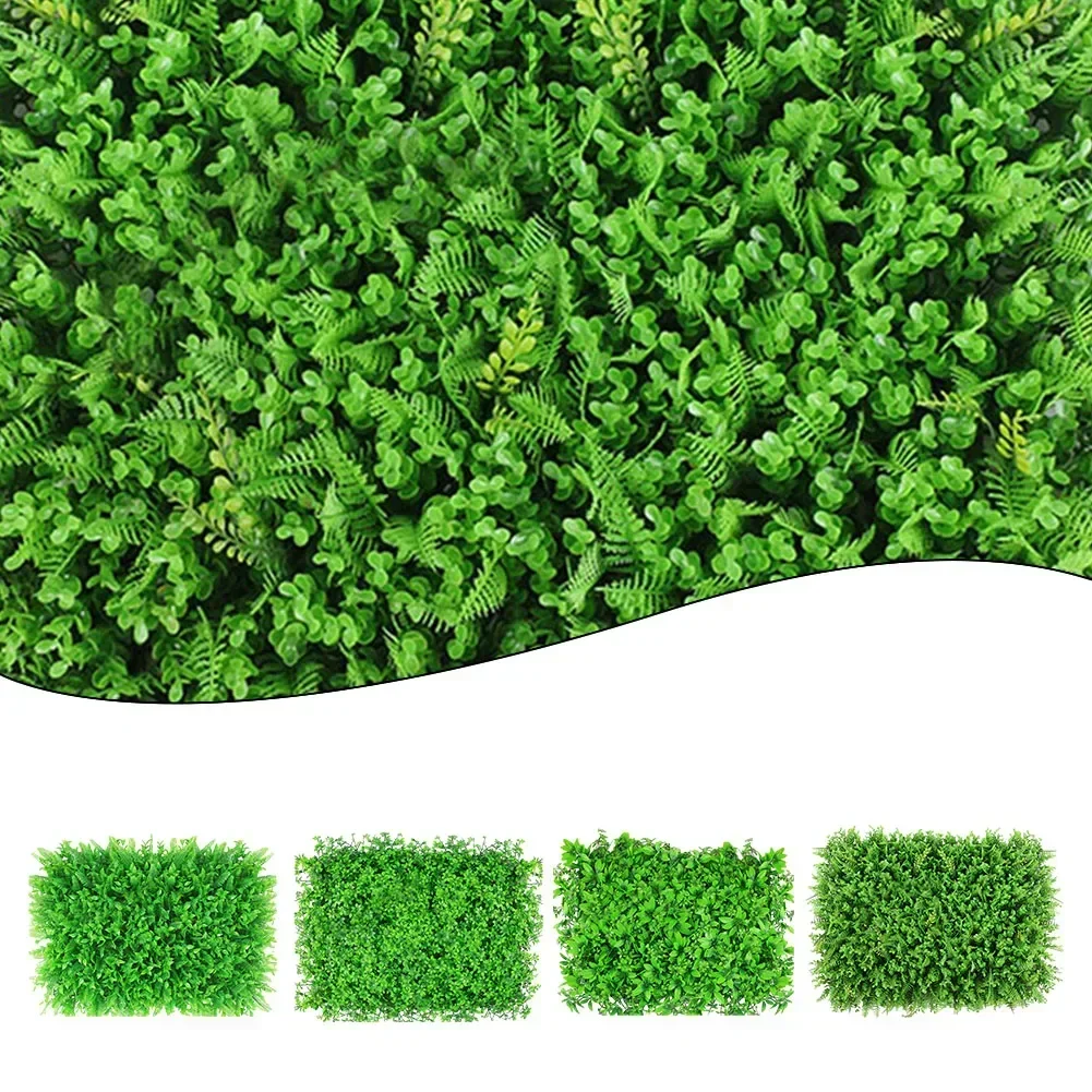 1pcs 40x60cm Artificial Green Grass Plastic Lawn Fake Grass Plant Wall Panel Backdrop Wall Decor Privacy Hedge Screen Decor