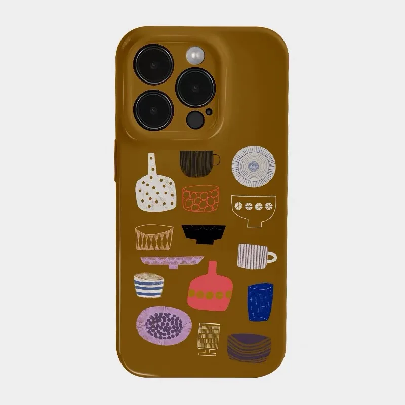 

Brown Bottle Jar Art Phone Case for IPHONE 17 Air 16E 15 PROMAX 14 Plus 13 12 MINI 11 PRO 16Plus XR XS MAX Acrylic Phone Cover