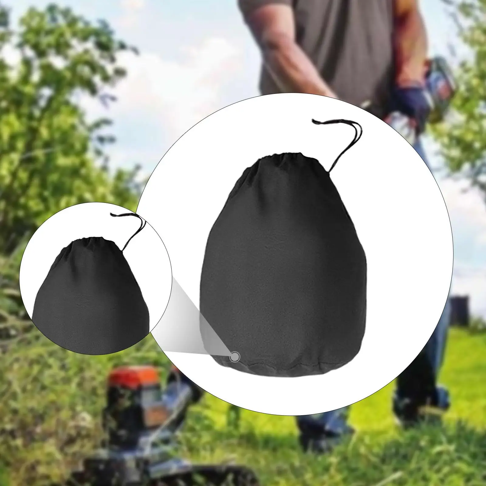 

Lawn Trimmer Engine Cover,Grass Trimmer Cover,Wind Resistant,Sun Protection,with Drawstring Waterproof for Brush