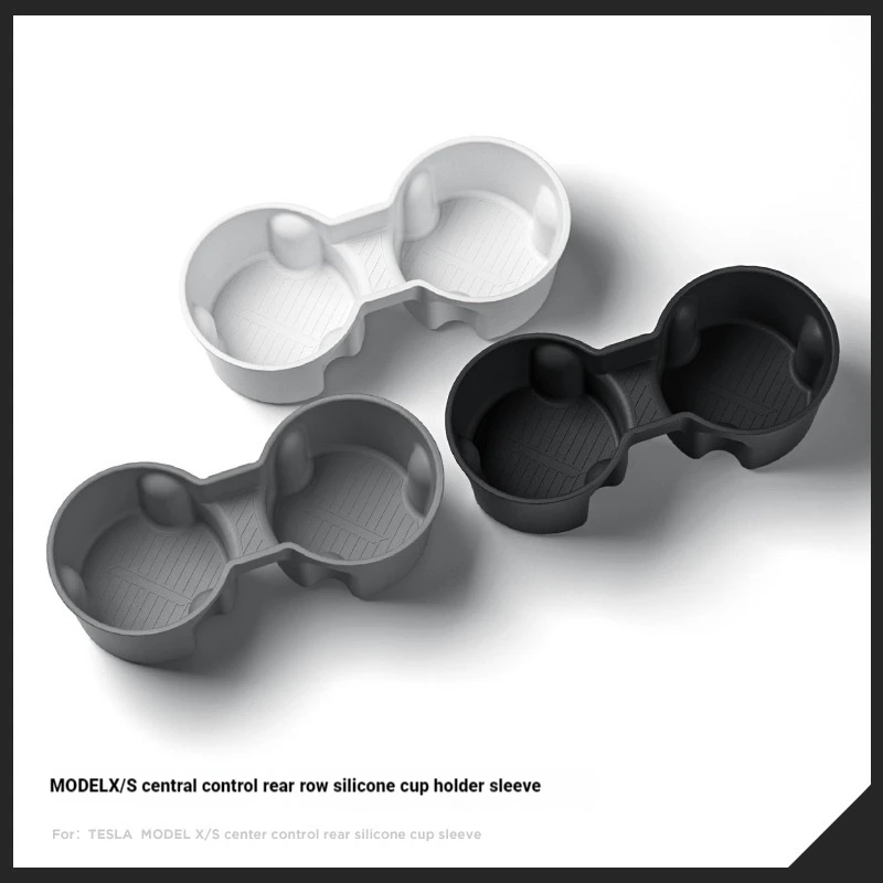 Suitable for 23 Tesla Model X/S storage beverage cups, water cup limiters, center console sleeve interior accessories