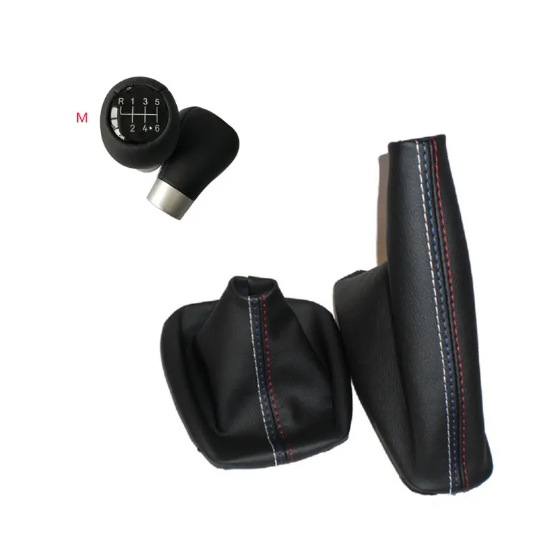 5 6 geschwindigkeit Manuelle MT Schaltknauf Mit Echt Leder Handbremse Gamasche Shift Boot Für BMW 3 Serie E36 e46 M3 – Detail 8