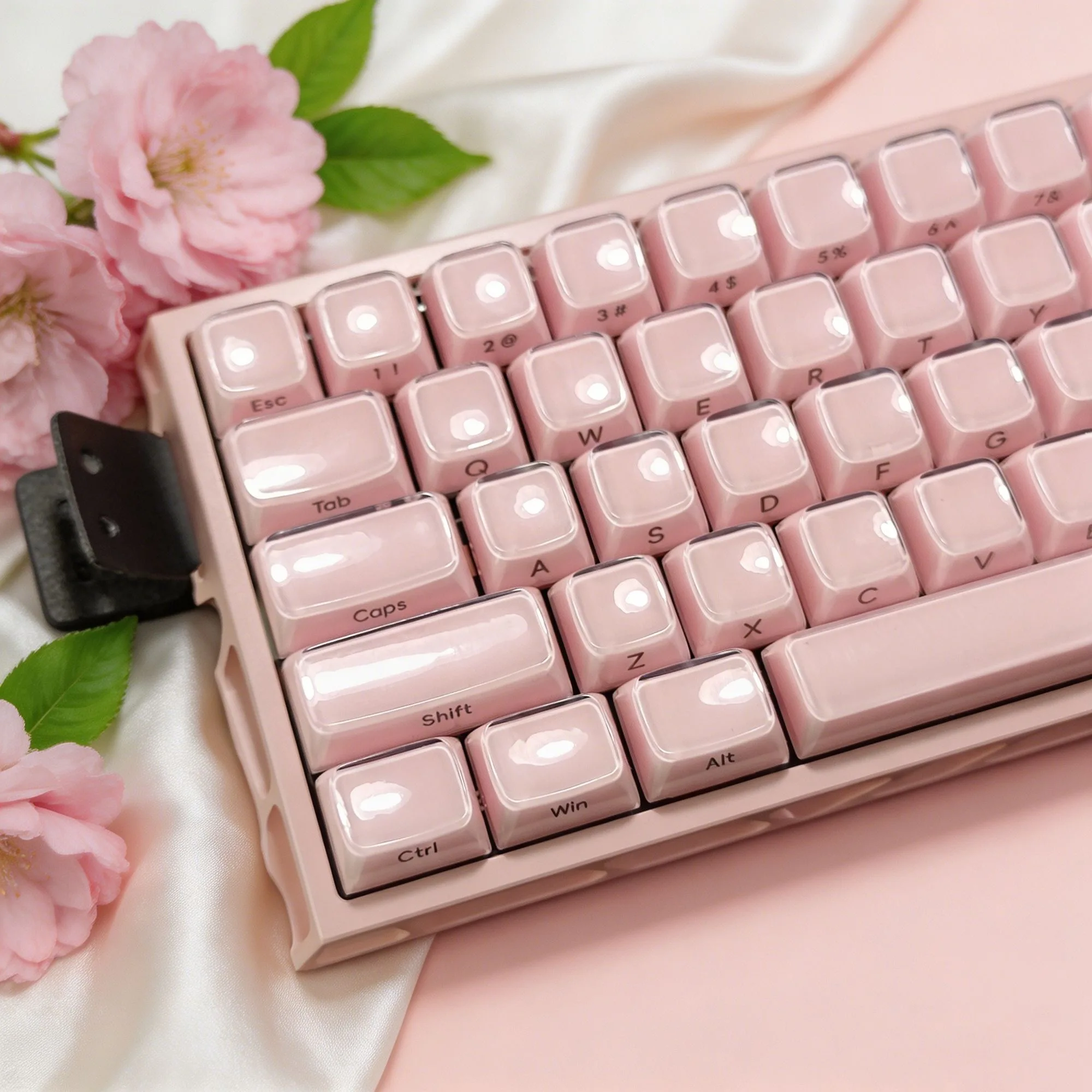 crystal-korean-english-key-caps-side-printed-jelly-keycaps-pink-white-blue-for-mechanical-keyboard-60-75-80-90-100-layout