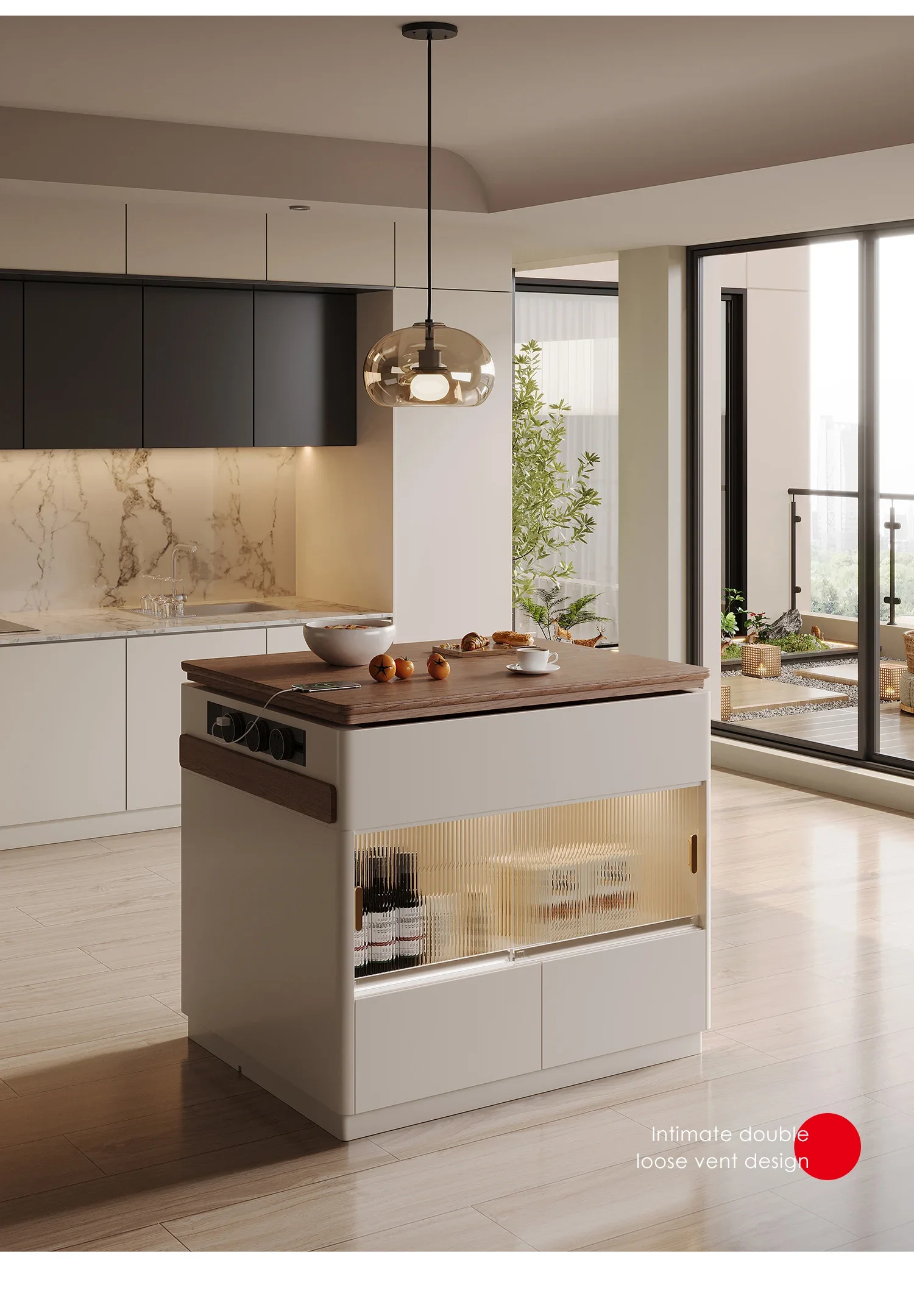 

Sideboard Cabinet Locker Living Room Storage Cabinet Simple Inverted Table Light Luxury Dining Table Island Table Cabinet