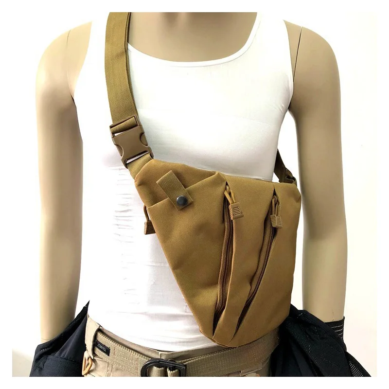 Hunting outdoor left shoulder messenger bag camouflage cycling mountaineering portable waterproof digital shoulder storage bag