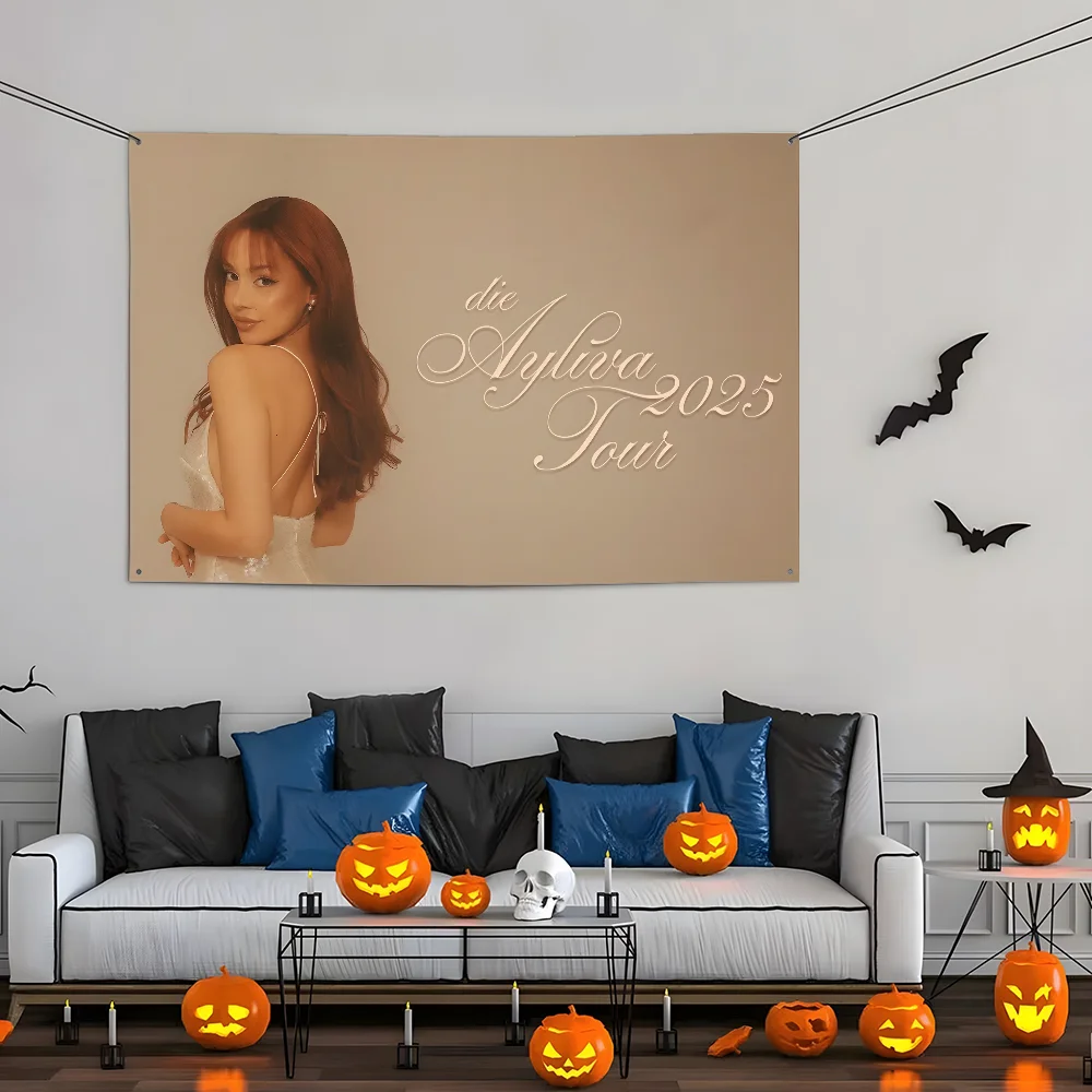 Ayliva Coole Sängerin Popmusik-Flagge, individuelle Flaggen, Wandbehang, Wandteppich, dekorative Flagge für den Außenbereich, Hintergrunddecke