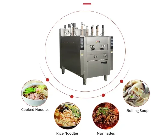 High Configuration 6 Head Noodle Cooker Noodle Induction Cooker Machine For Hotel Restaurant Supplies