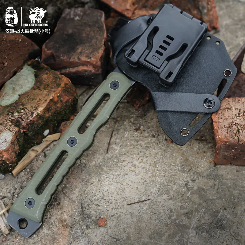 HX OUTDOORS Taktyczny topór Tomahawk Narzędzie outdoorowe ze stali nierdzewnej, ostrza myśliwskie Camping Survival Axes Narzędzia ręczne Topór