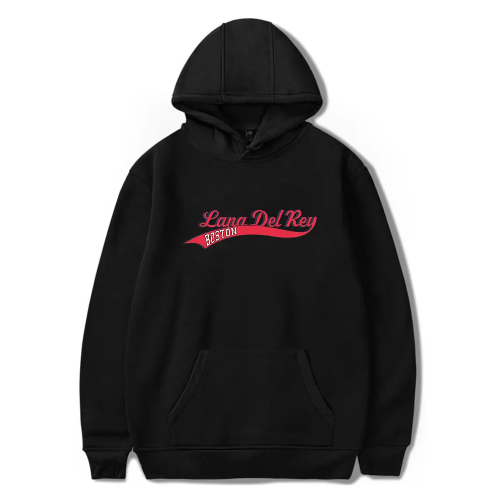 

Lana Del Rey Boston Script Logo Merch Hoodies Unisex Hooded Sweatshirt Casual Clothing