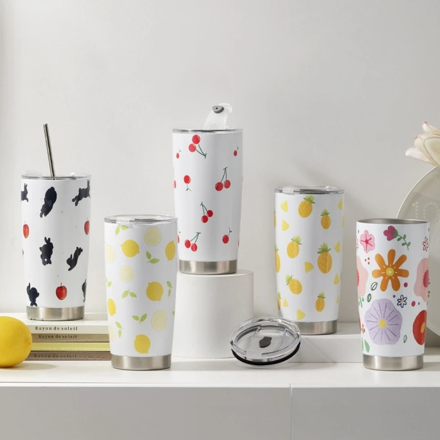 

New stylish stainless steel insulated water bottle, double-layered, fashionable car-friendly everyday water bottle