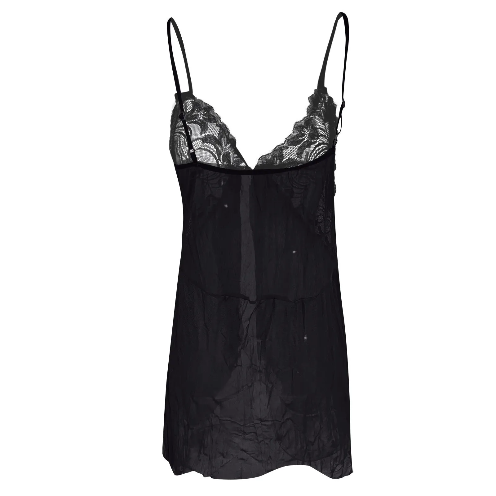 فستان سهرة مثير النساء ملابس خاصة حجم كبير ثياب النوم الخامس الرقبة ملابس داخلية مريحة الإناث الدانتيل منامة ملابس النوم Ropa De Dormir