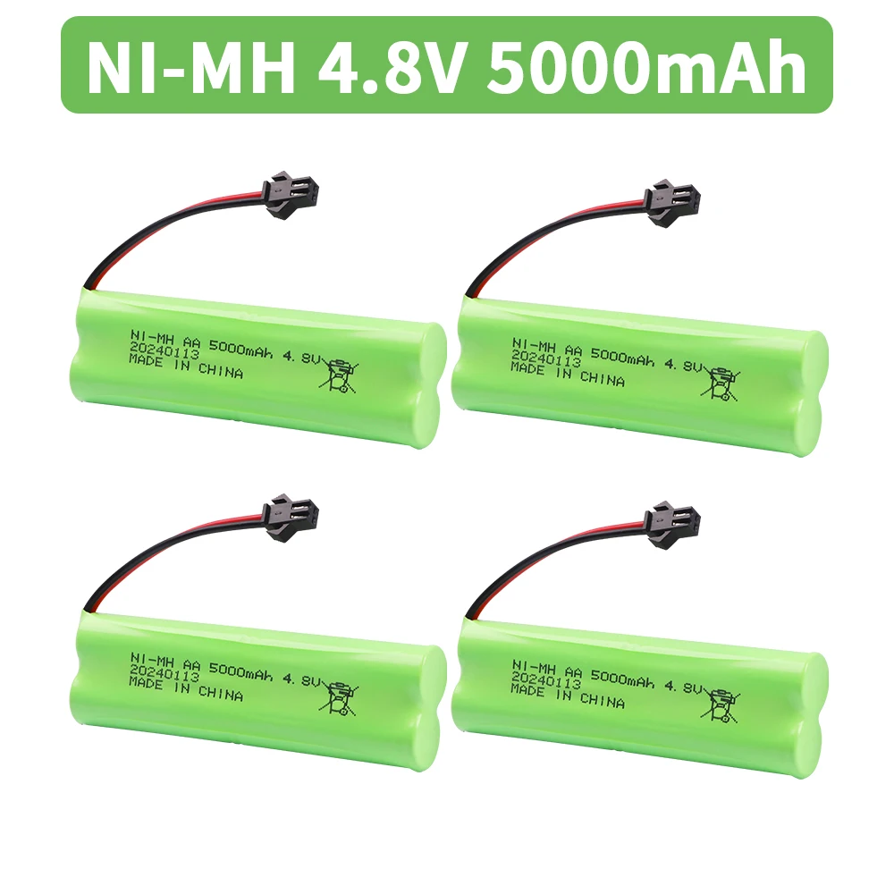 

4.8V 5000mah NiMH AA Battery For Rc toys Cars Tanks Robots Boats Guns 4.8v Rechargeable Battery 4* AA Battery Pack 1-10PCS