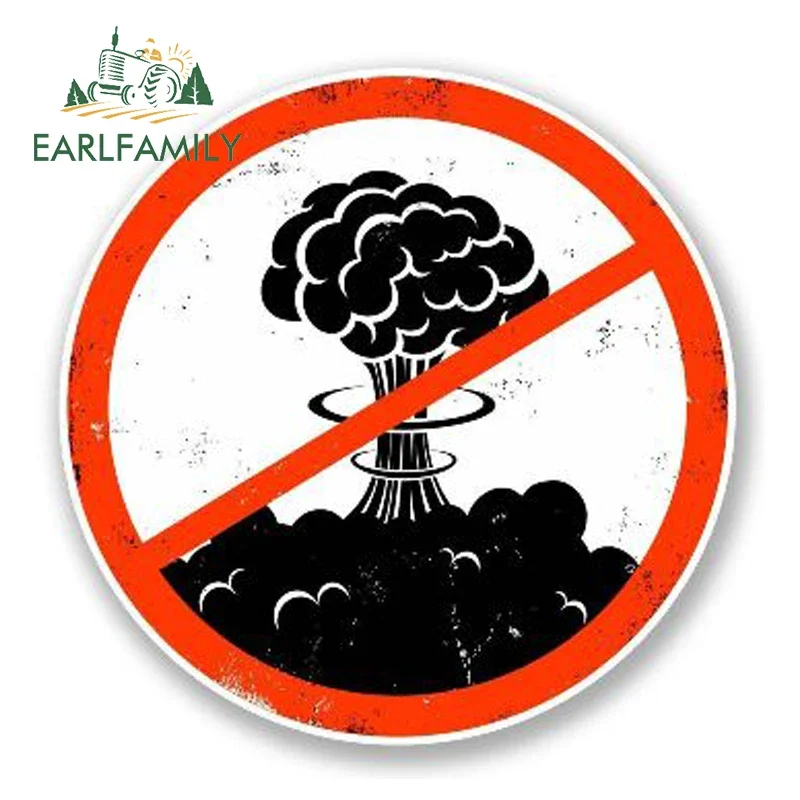 EARLFAMILY 13cm x 13cm No War Vinyl Sticker for Luggage Laptop Decal Skateboard Stickers Moto Bicycle Guitar Fridge Car Sticker
