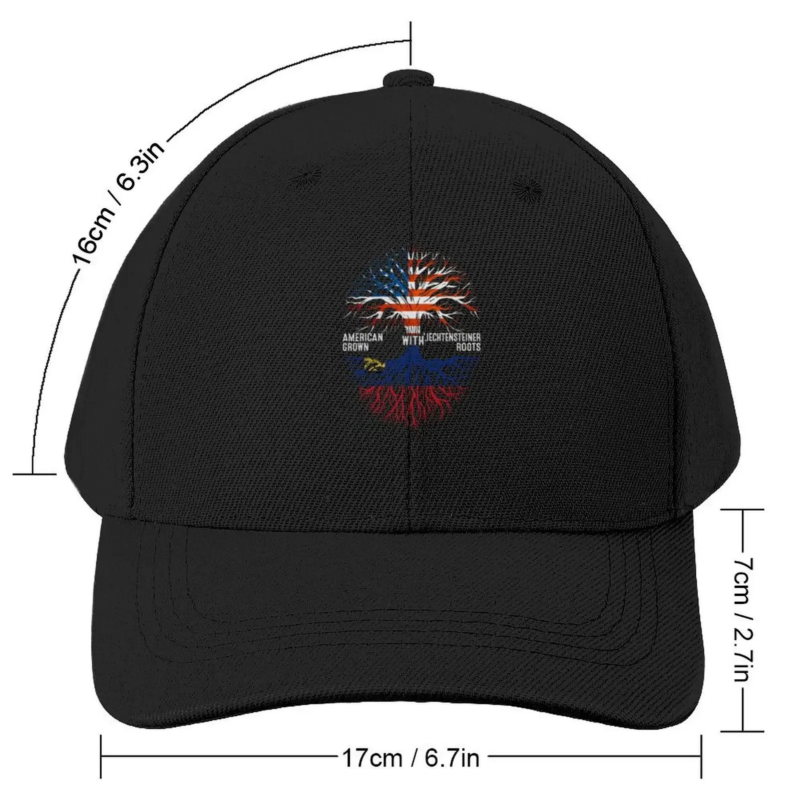 American Grown With Liechtensteiner Roots Liechtenstein Flag Baseball Cap Visor Hat Beach Anime Woman Men's