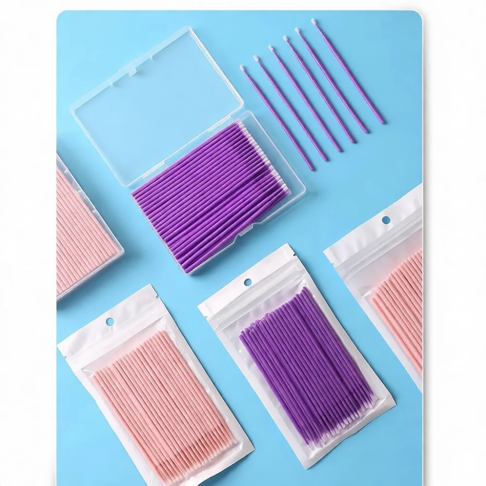 Nano Cotton Buds For Eyeliner Makeup Correction Micro Cleaning Swabs Precision Tip Disposable Beauty Tool Lash Extension