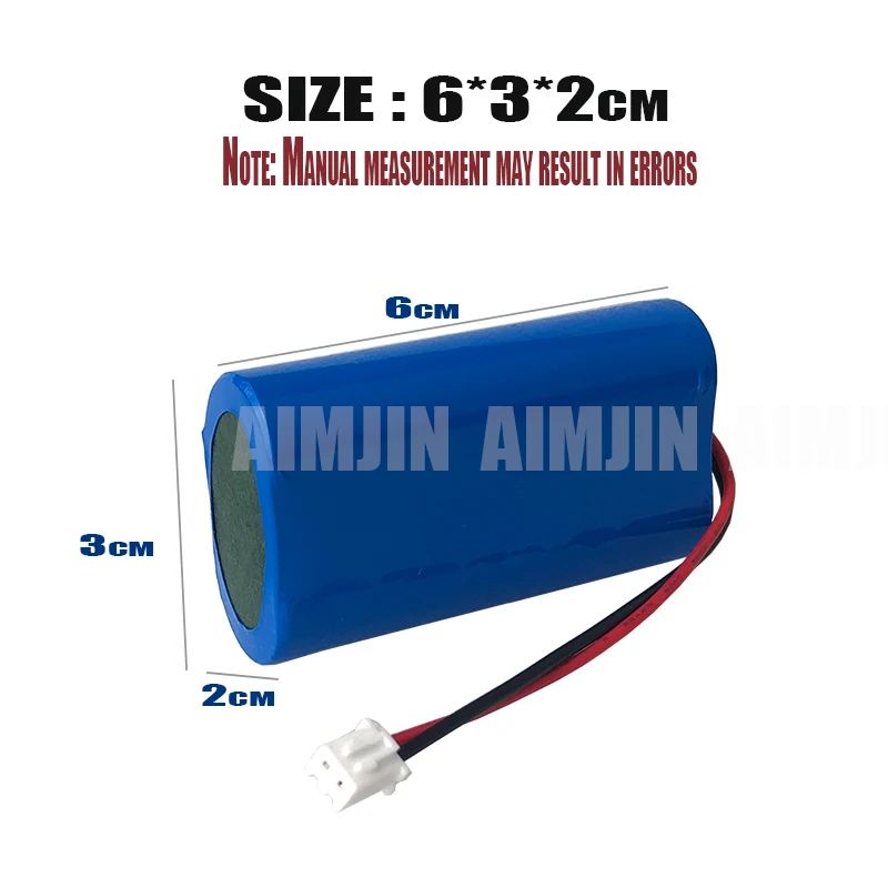 ชุดแบตเตอรี่ลิเธียมปลั๊ก XH2.54-2P 2S1P ความจุสูง7.4V 3000mAh เหมาะสำหรับโปรเจคเตอร์ลำโพงการตรวจสอบแบบไร้สาย