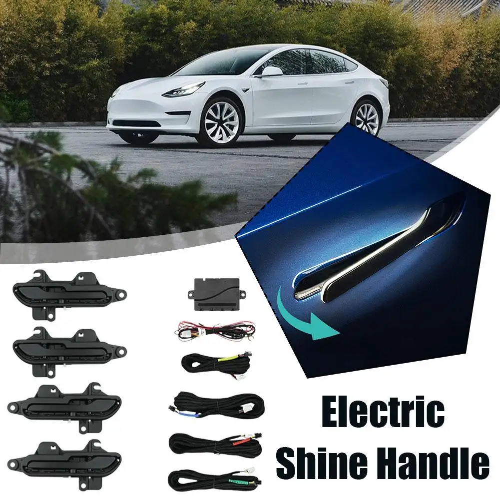 

Electric Illuminated Handle Suitable for Tesla Refresh Version 3/Y/3 Four-door Modified Automatic Ambient Light Handle