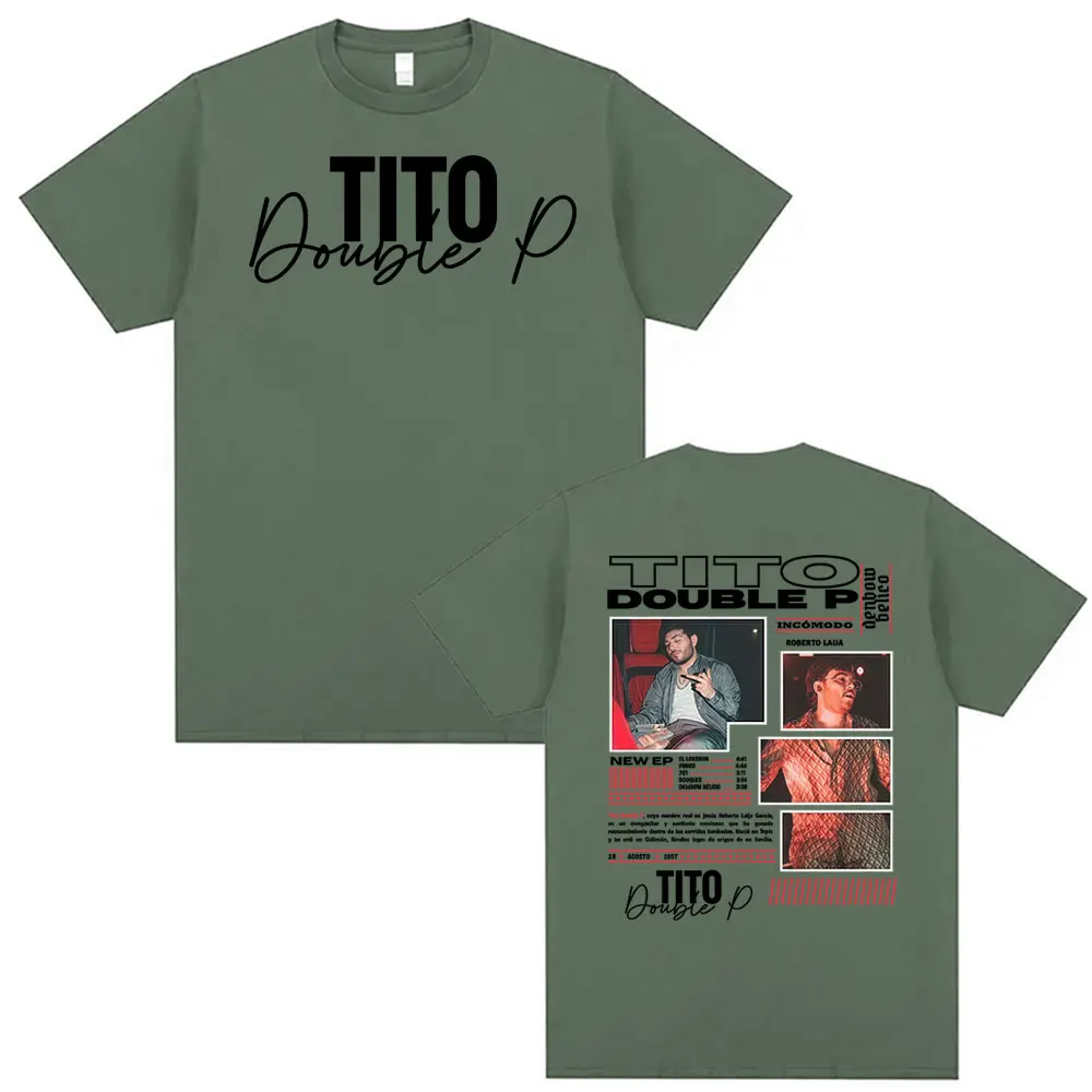 تيتو مزدوج P Ay Mama ألبوم جولة تي شيرت ملابس للرجال موضة Harajuku تي شيرت للجنسين عادية كم قصير المتضخم تي شيرت #5