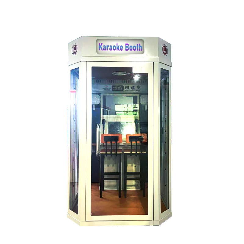Mini Karaoke Box KTV Booth Karaoke Machine Commercial Coin Operated Singing Room Cottage Box Metal Multi-Language
