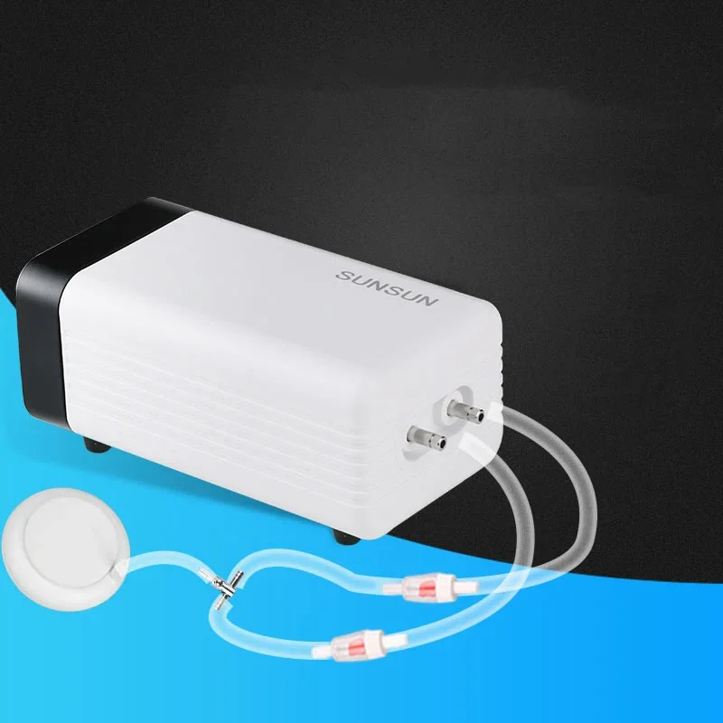 SUNSUN CT Series Aquarium Aerator Ultra Silent Air Pump Compressor Oxygen pump Single & Double Outlet