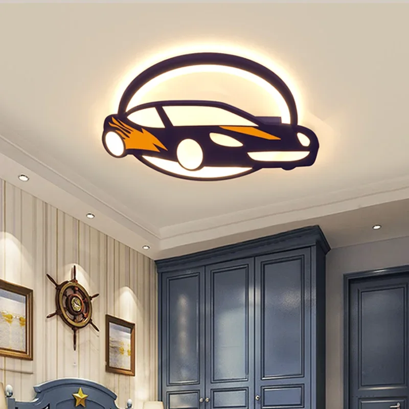 Children\'s Room Ceiling Lights Boys & Girls Bedroom Lamps LED Eye Protection Car Lights Creative Cartoon Personality Sports Car