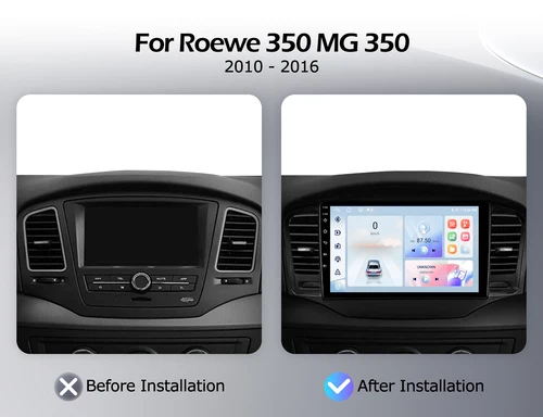 Imagen 2 del producto Android 15 inalámbrico Carplay Auto para Roewe 350 MG 350 2010-2016 Radio de coche navegación GPS Wifi Bluetooth DSP pantalla táctil