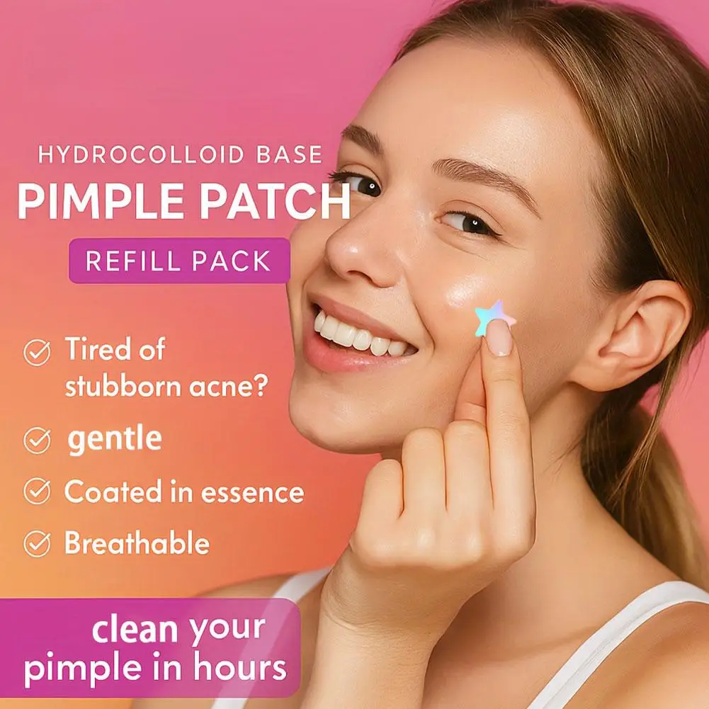 Cute Star & Heart Shaped Hydrocolloid Acne Patches 252/756 Count Tea Tree Oil & Calendula Oil Blemish Cover Spot Stickers