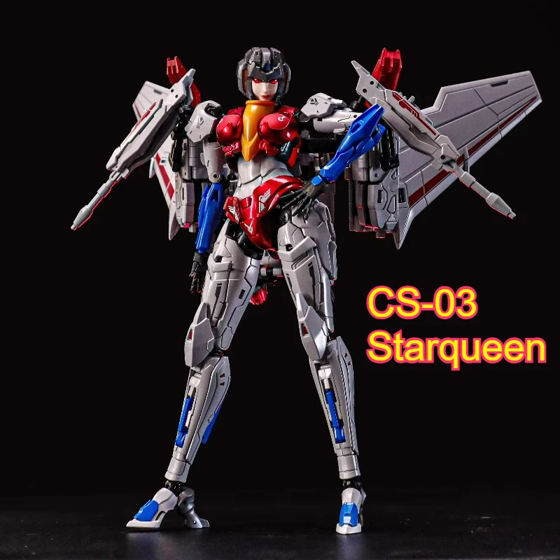 

INSTOCK Collection Space CS-03 Starqueen Red Spider Mecha Girl Transforming Toy Anime Figure with Fighter Jet Model