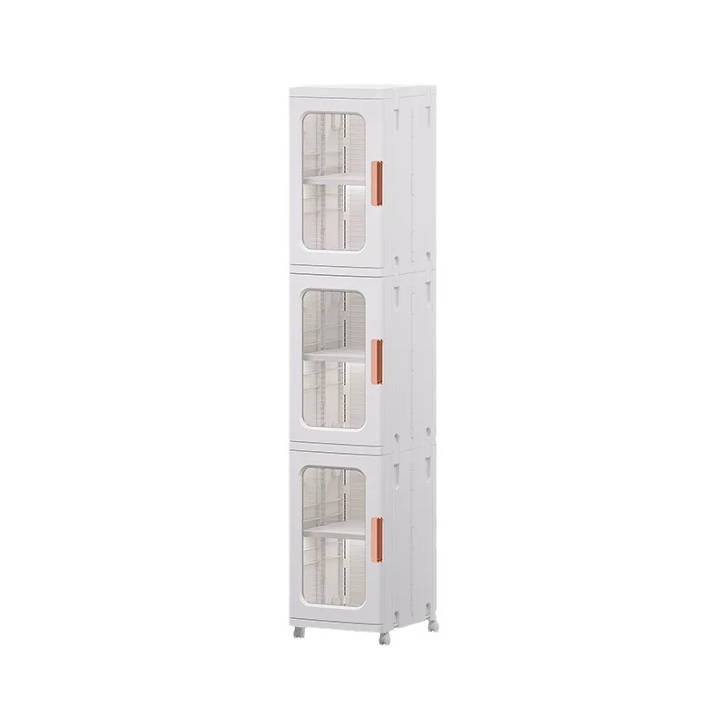 Clamp Foldable Storage Narrow Cabinet Bathroom Kitchen Sundries Storage Cabinet Multi-layer Compartment Storage Cabinet