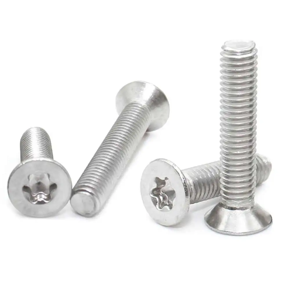 5-50Pcs M1.6 M2 M2.5 M3 M4 M5 M6 M8 CM 304 Stainless Steel Six-Lobe Torx Flat Countersunk Head Screw Bolt GB2673 Length=3-55mm