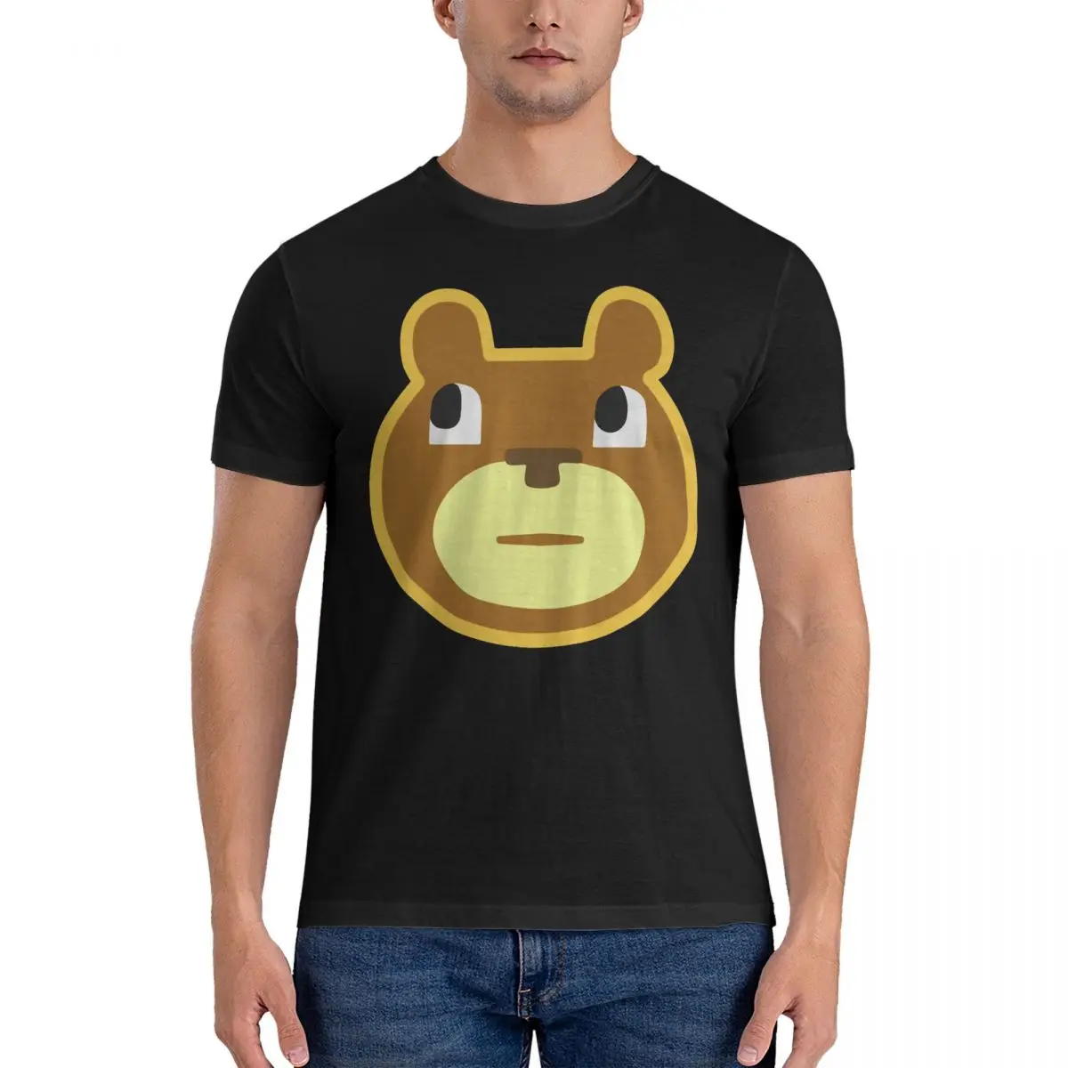 Men's Bear T Shirt Animal Game Crossing Timmy Cotton Clothing Casual Short Sleeve Crewneck Tees Party T-Shirts