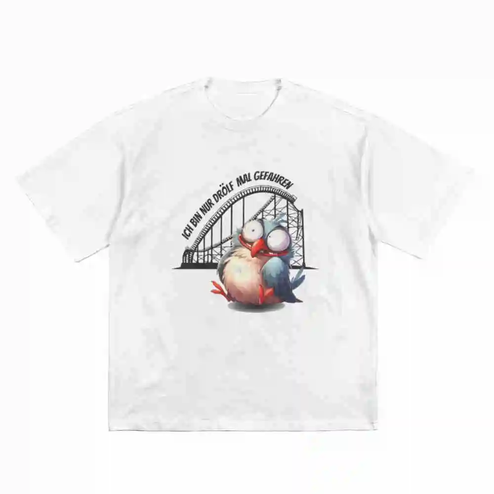 Roller Coaster Amusement Park Short Sleeve Tee 100% Cotton T-Shirt