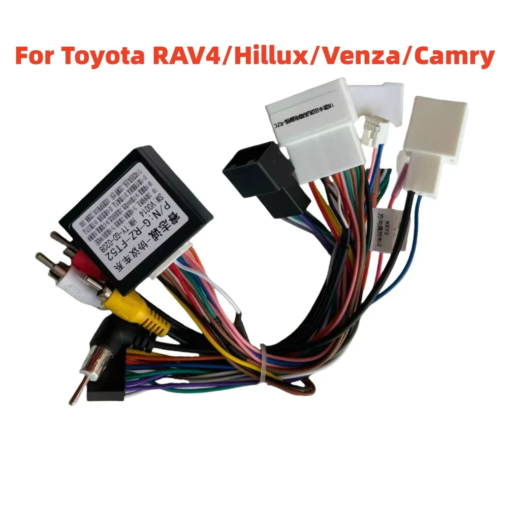 Canbus Box Decoder RZ-FT52 Plug& Play For Toyota RAV4 2021/ Hilux 2022/Venza 2023/ Camry 2018 Android Radio 16 Pin Power Cable