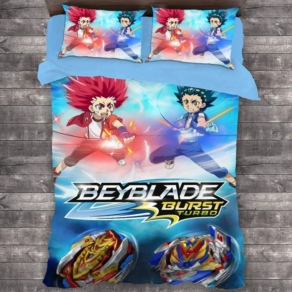 3D Print Anime Beyblade Burst Bedding Set Duvet Cover Bed Set Quilt Cover Pillowcase Comforter king Queen Size Boys Adult