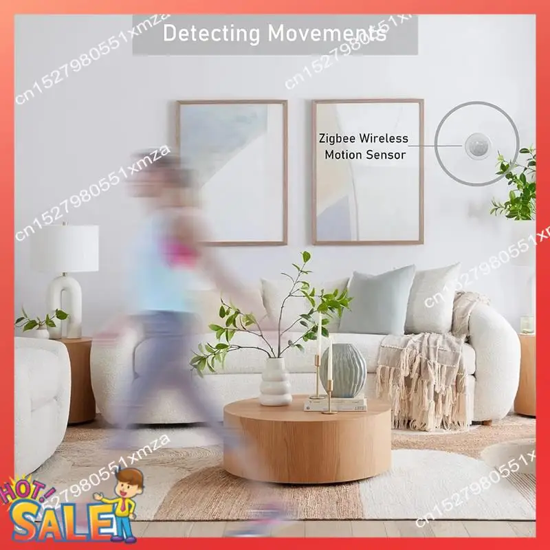 ABCL 1 Set مستشعر الحركة مستشعر الحركة الذكي لأتمتة المنزل الذكي مع محور زيجبي المدمج، مطلوب المحور، يعمل لـ Alexa