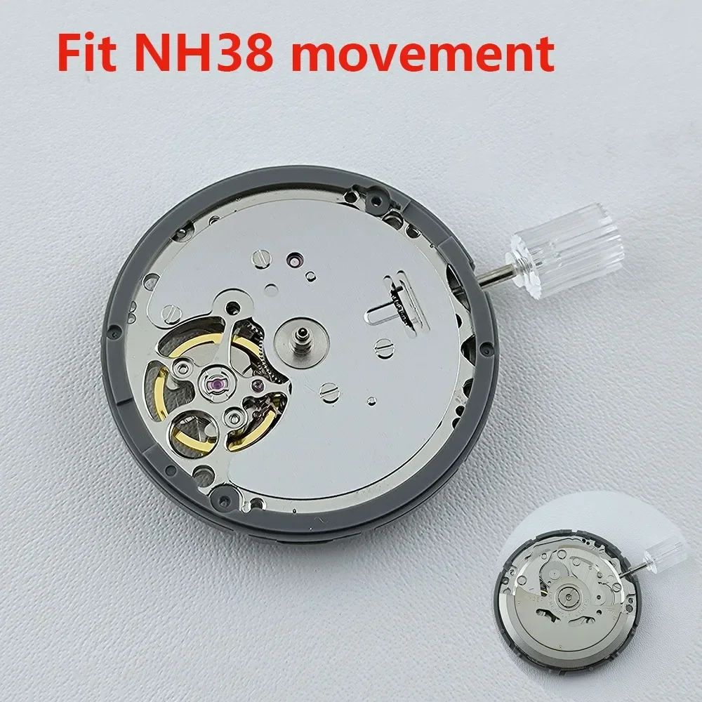 41mm Uhrengehäuse Hohles Zifferblatt Automatische mechanische Saphirglas Uhrenteile für MOD Nautilus NH38 Uhrwerk Uhrenzubehör