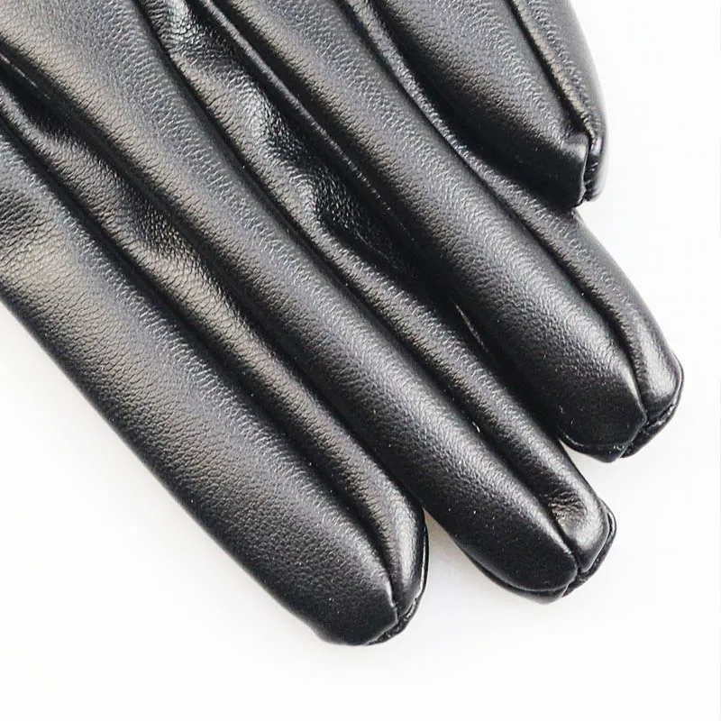 Women Sexy PU Leather Gloves Punk Dancing Half Palm Gloves Street Dance Performance Party Show Costume Fingerless Gloves Mittens