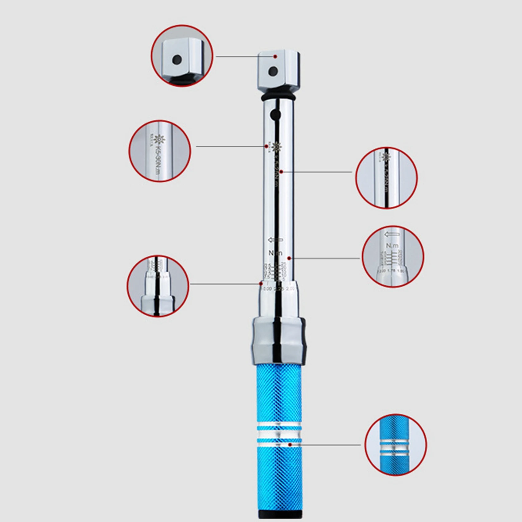 ABRW-2X Adjustable Torque Wrench, 5 To 30 Nm 30Mm Open End Torque Wrench For HVAC Mini-Split And Refrigeration Systems,5-30NM