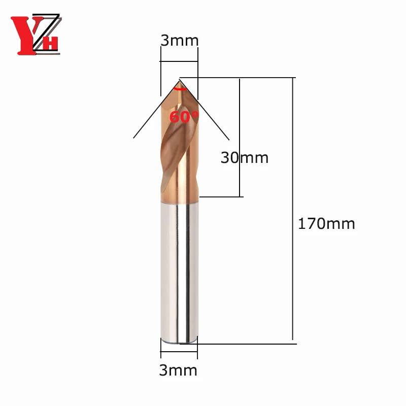 

Customized HRC55 Spot Drill Angle Of 60° Stub Starting Location center Bit CNC