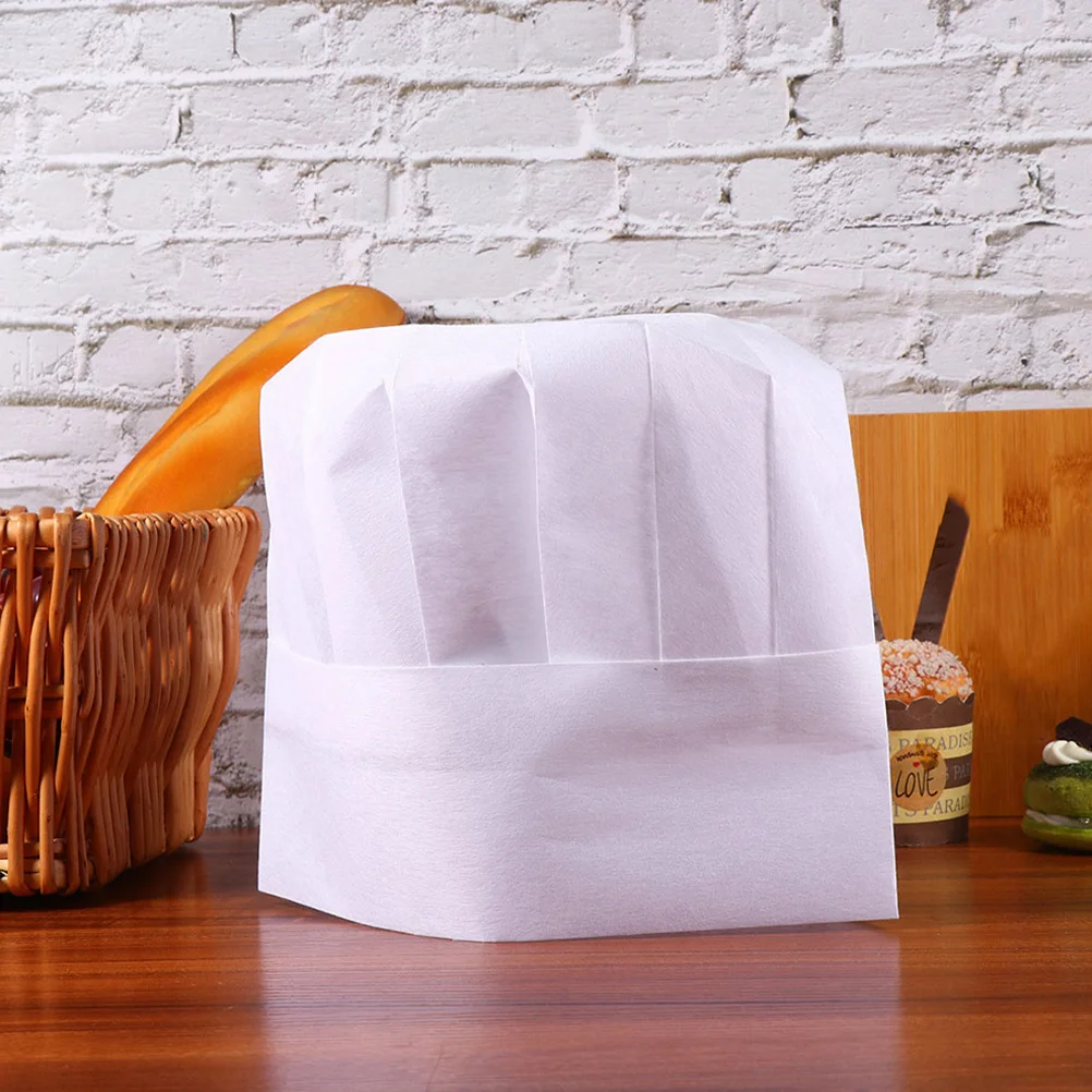 

20Pcs Kids Chef Hats Disposable Paper Cooking Baking Caps White Small Chef Hats for Party Home Kitchen School Restaurant