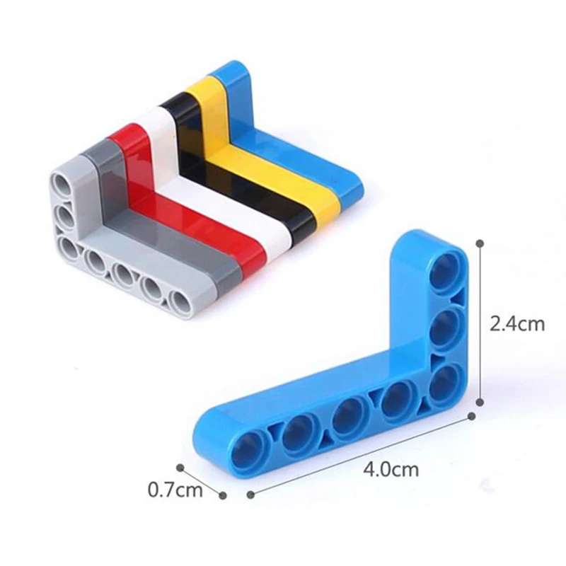 32526 Technical Arm 3x5 L-Shape Thick Liftarm Holed Beam MOC Connector Compatible with legoeds Building Blocks Particles Parts