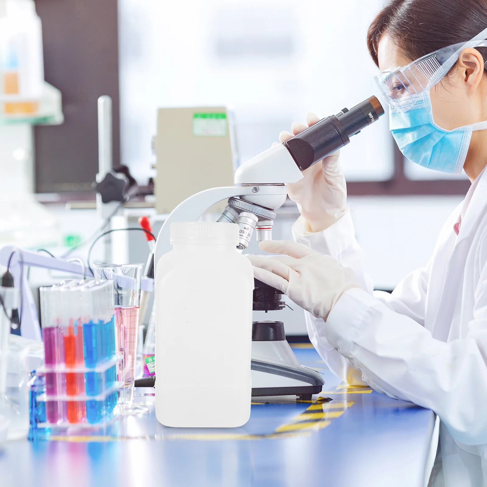 

2pcs 1000Ml Wide Mouth Reagent Bottles Plastic Laboratory Chemical Containers Sealed Storage For Liquids Sample Bottle Leak