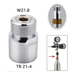 ELECQUEEN Soda Cylinder Adapter,Thread W21.8 Convert To TR21-4,Soda Bottle Converter for Homebrew Co2 Regulator Beer Carbonated