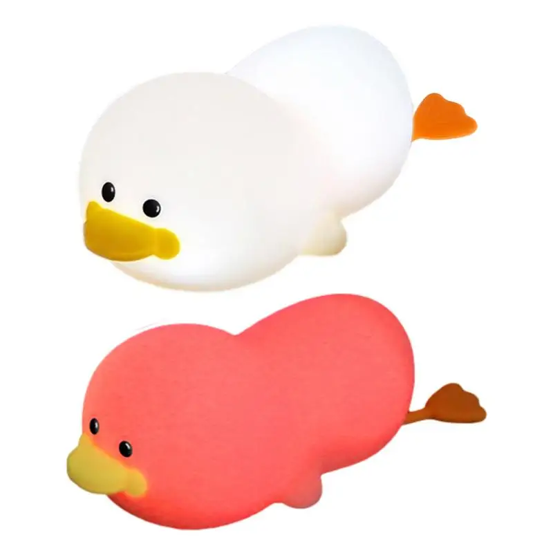 

Cute Duck Lamp Cute Light Up Duck Silicone Dimmable Rechargeable Leisure Nursery Nightlight With Touch-Sensitive And 30/60