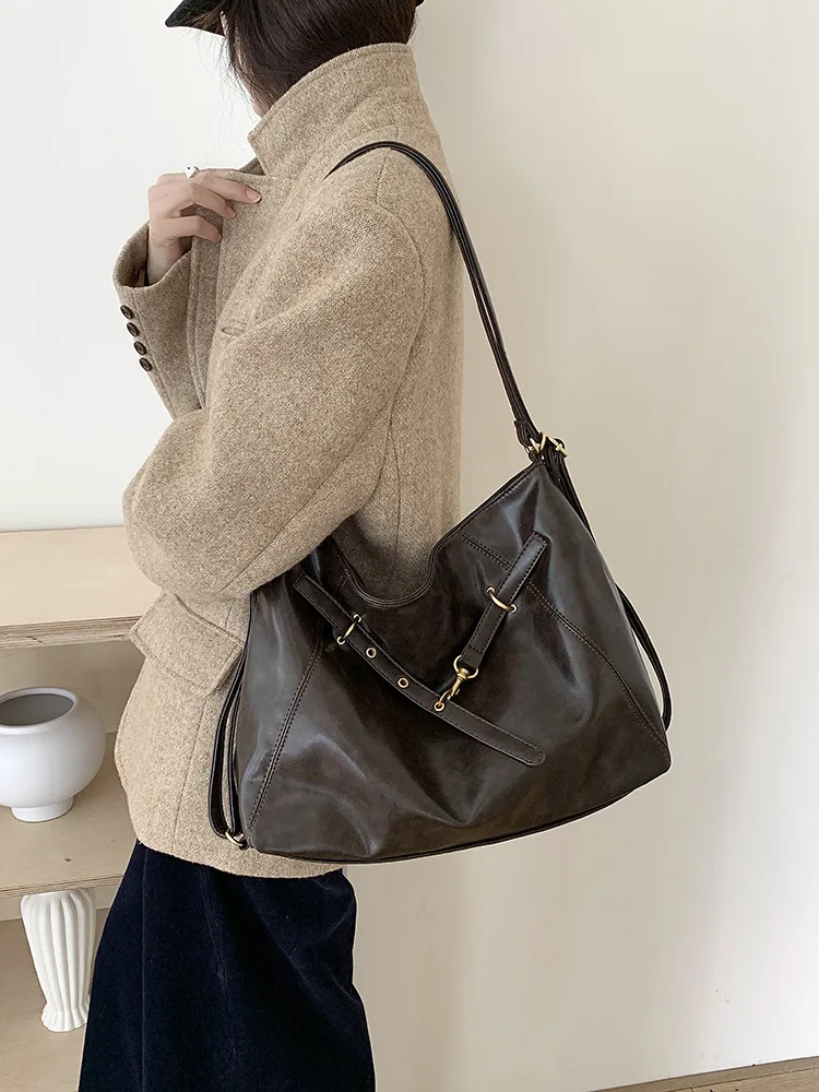 CGCBAG Tas Tote Wanita Desainer Mewah Fashion Tas Bahu Wanita Kapasitas Besar Tas Tangan Merek Asli Kulit PU Kualitas Tinggi