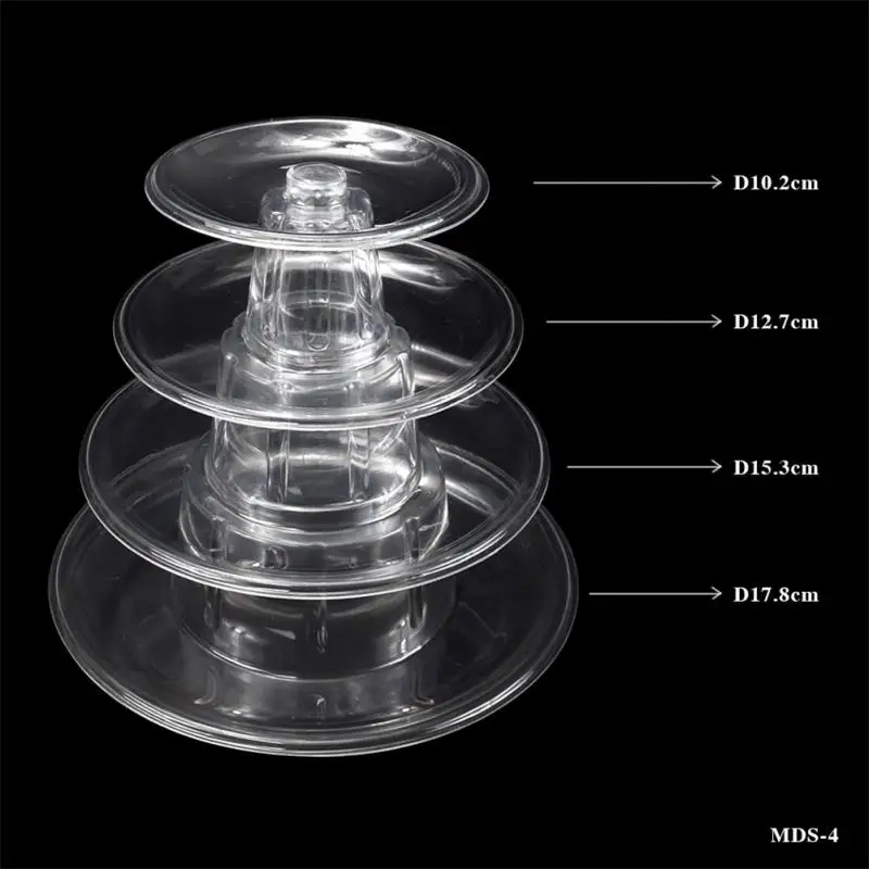 Tiers Round Macaron Tower Stand Cake Display Rack Cupcake Stand Desserts Display for Baby Shower Wedding Birthday Decoration