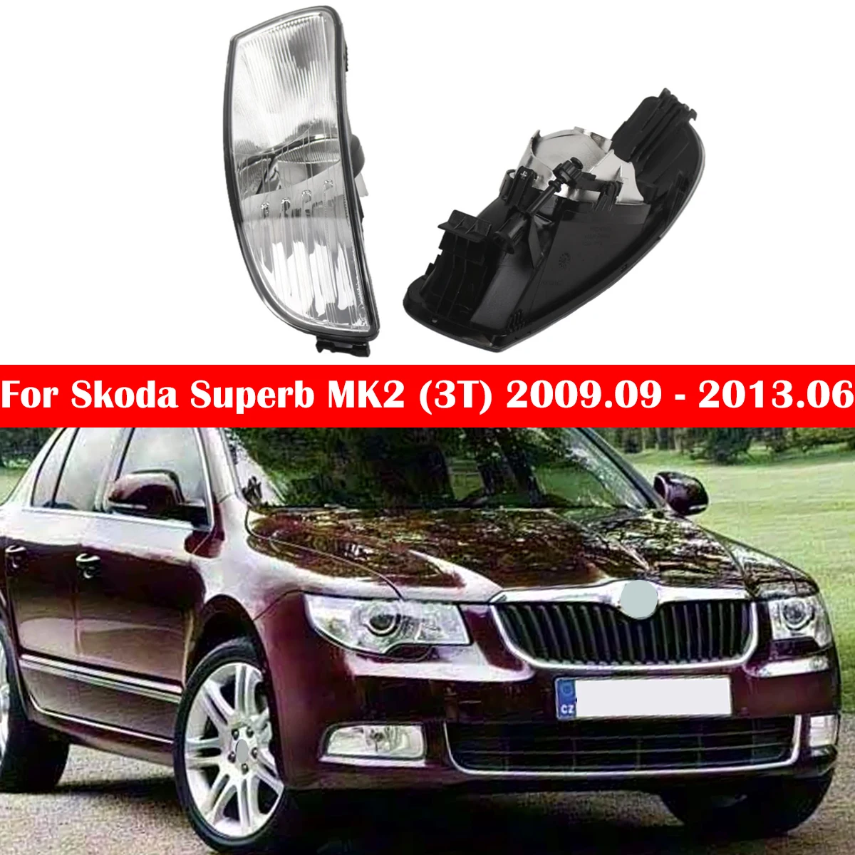 

Left Right For Skoda Superb MK2 (3T) 2009 - 2013 Car Front Bumper Fog Light Lamps Car Accessories 3T0941699 3T0941700 3T0941701