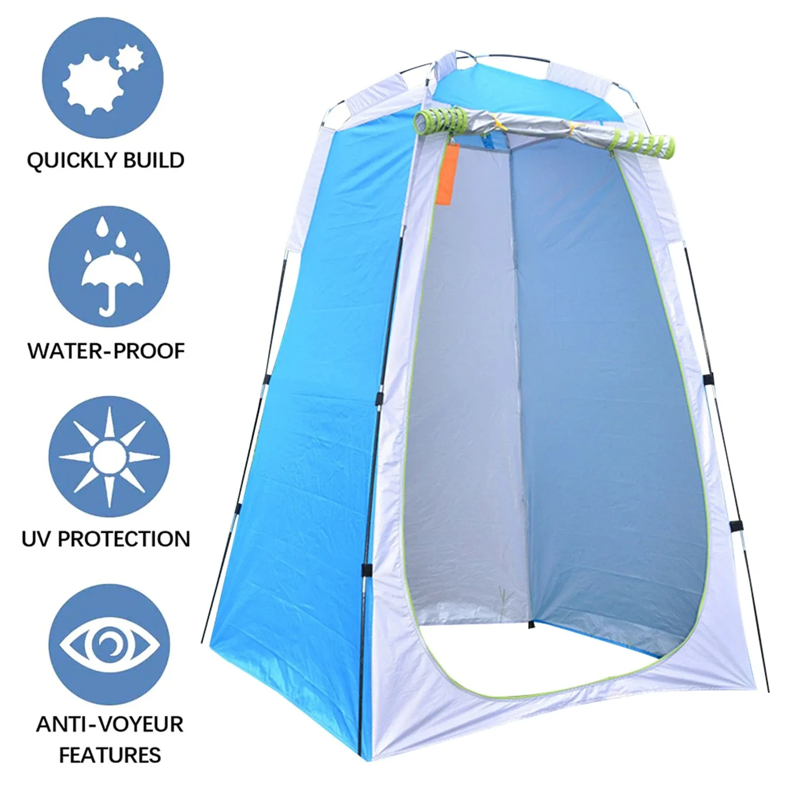 Portable Privacy Shower Toilet Tent,Camping Automatic Pop Up Tent,UV Function For Outdoor Camping Hiking Dressing Photography.