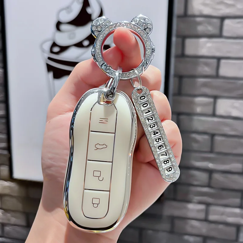 TPU Car Remote Key Case Cover Protect Shell Fob For Xiaomi SU7 YU7 SU7Pro SU7max Ultra Induction Card NFC Smart Accessories