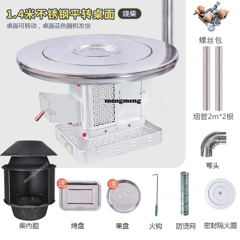 Nordic Village Patio Heaters Firewood Cooking Stoves Smoke Pipes with Ovens Barbecue Grill Kitchen Furniture Varmekilde